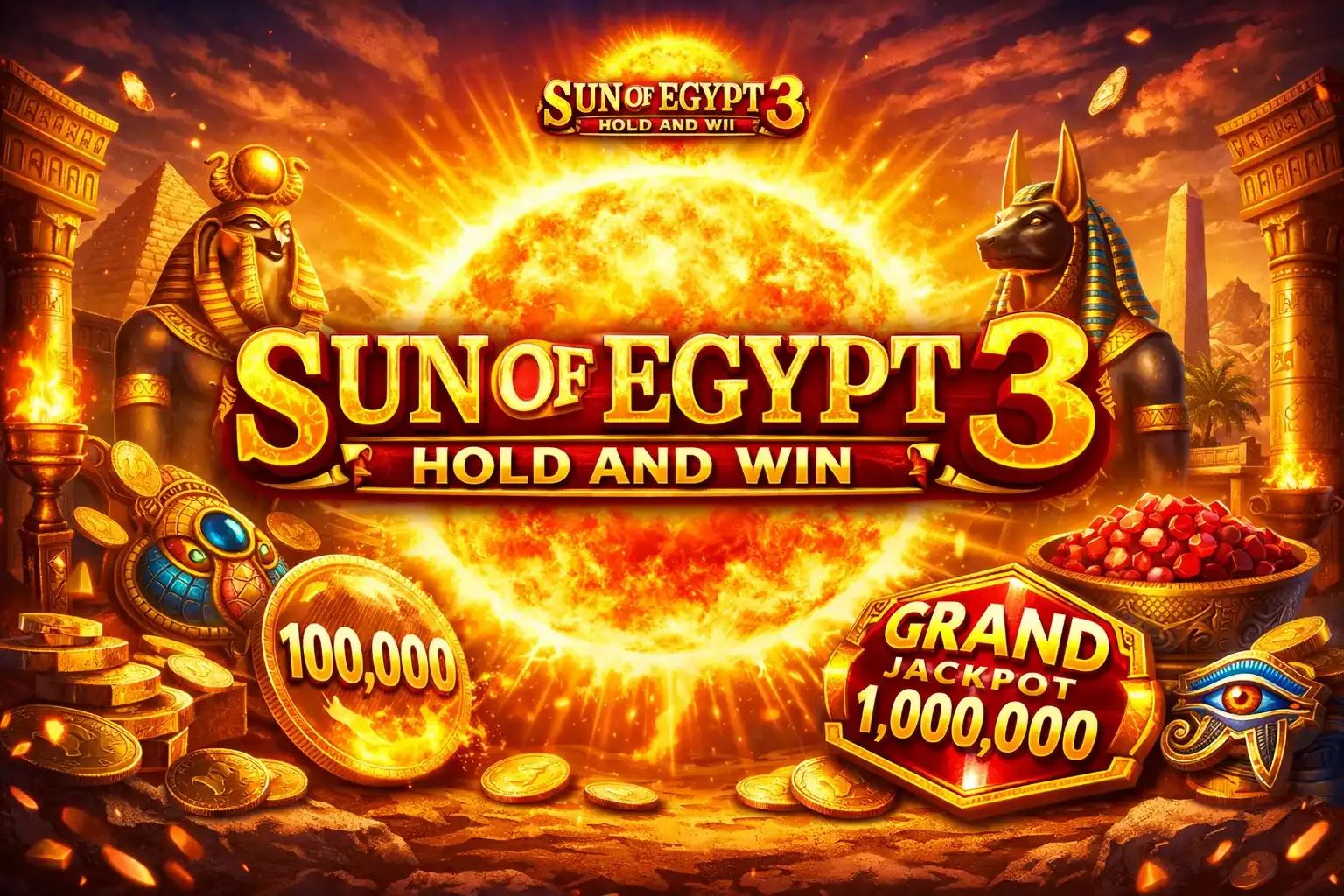 150% do €550 + 60 Free Spins na Sun of Egypt 3